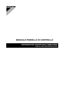 MANUALE PANNELLO DI CONTROLLO
