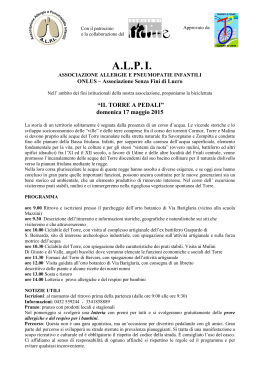 Il Torre a pedali - ALPI - Associazione Allergie e Pneumopatie Infantili