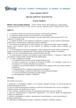 Regolamento di Istituto a.s. 2014-15