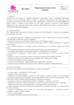 IST 03.3 Regolamento CT San Cesareo