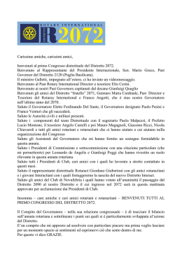 Il discorso del Governatore