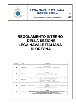 Regolamento Interno della Sezione