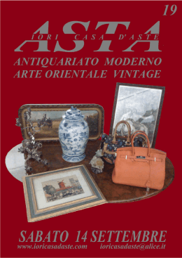 CATALOGO ASTA 19 1&deg;TORNATA