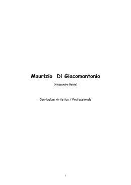 Maurizio Di Giacomantonio - Teatro Stabile d`Abruzzo