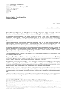 Roberto Latini &ndash; Note biografiche - nuovo teatro made in italy dal 1963