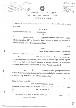 Sentenza n. 186-09 Tribunale di Nicosia