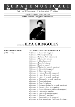 Violinista ILYA GRINGOLTS