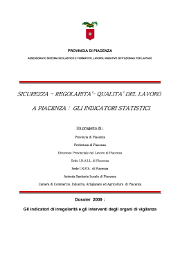 Dossier 2009 - Provincia di Piacenza