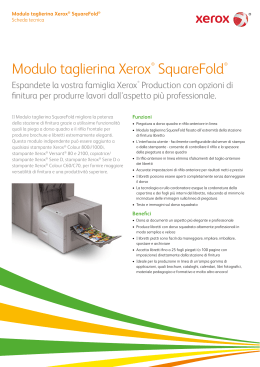 Scheda Tecnica della Xerox SquareFold: Modulo Taglierina
