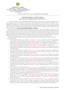 Istruzioni per la compilazione dell`istanza in