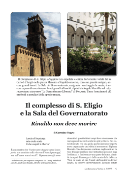 Napoli - Il complesso di S. Eligio e la Sala del Governatorato