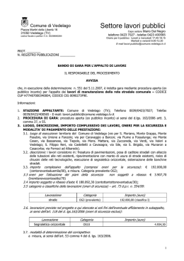 Settore lavori pubblici - Comune di Vedelago (TV)