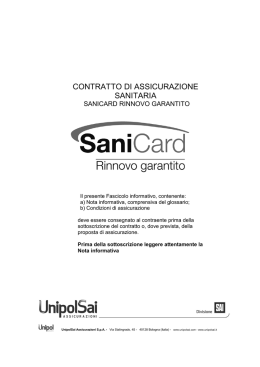 Fascicolo Informativo Formula In Convenzione