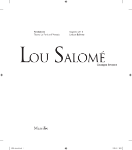 Lou Salomé - Teatro La Fenice
