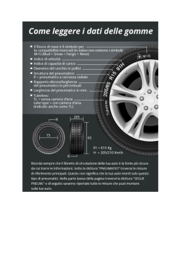 Come leggere i dati delle gomme