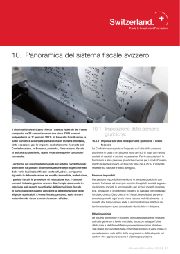 10. Panoramica del sistema fiscale svizzero.