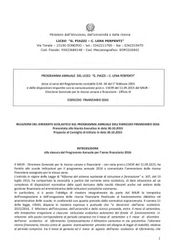 Relazione e documentazione PA_2016