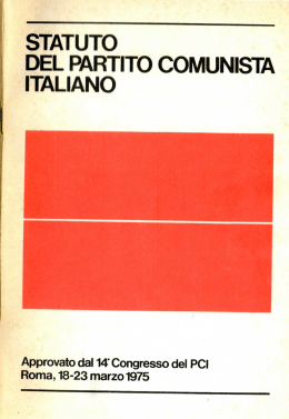 Statuto del Partito Comunista Italiano XIV congresso 18-23