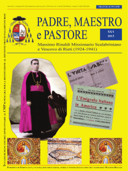 Padre Maestro e Pastore 2013 N.1