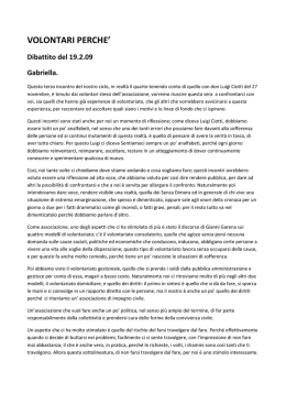 volontari perche