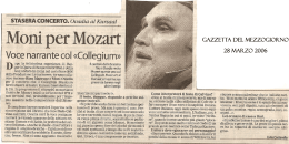 Moni per Mozart - Collegium Musicum
