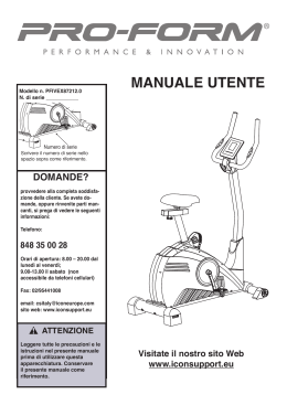 manuale utente - Icon Heath & Fitness