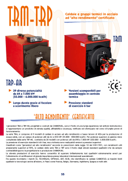 CARBOFUEL caldaia TRM TRP - Certificazione energetica