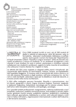 Guida degli studenti - Universit&agrave; degli Studi del Piemonte