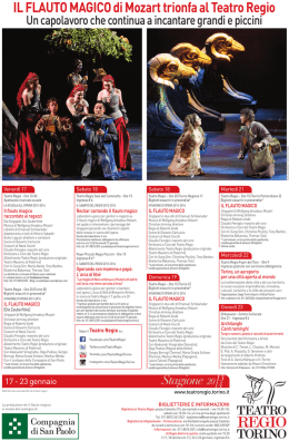 IL FLAUTO MAGICO di Mozart trionfa al Teatro Regio