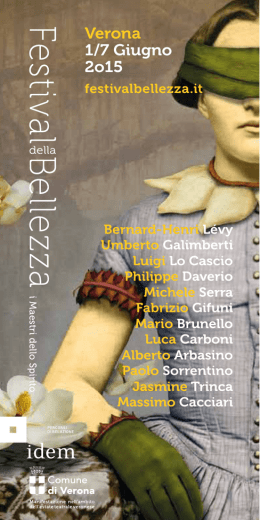 Sfoglia il libretto - Festival della Bellezza