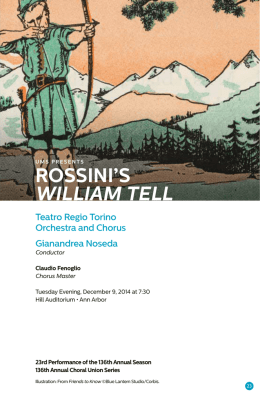 rossini`s william tell - University Musical Society