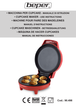 macchina per cupcake - manuale di istruzioni &bull; cupcake