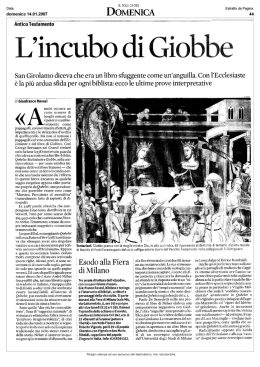 L`incubo di Giobbe