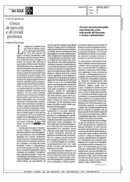 Il Sole 24 ore 29/05/2011 - Agenzia Letteraria Internazionale