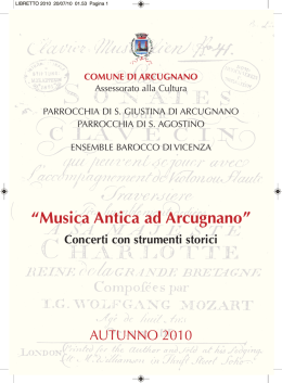 Musica Antica ad Arcugnano - invito al 3