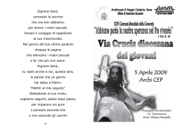 Signore Ges&ugrave;. concedici le lacrime che ora non