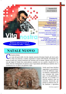 NATALE NUOVO - Parrocchia San Camillo de Lellis