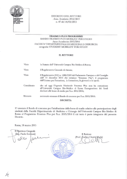 Decreto Rettore 47/2015 - Università Campus Bio