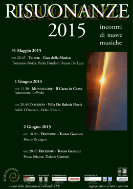 luned&igrave; 1 giugno 2015 ore 20:45 tarcento (ud)