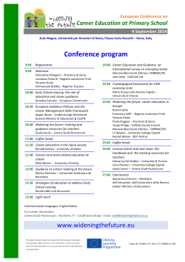 Conference program - Libretto Formativo del Cittadino