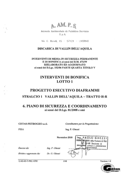 Allegato 6 Piano Sicurezza e Coordinamento
