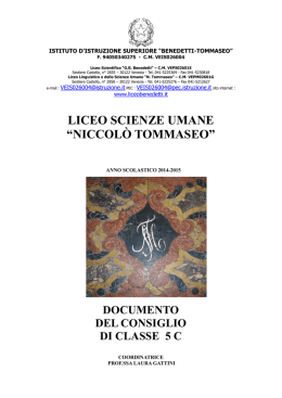 documento cdc 5c tom - Liceo Scientifico G.B. Benedetti