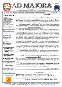 N&deg; 9 NOVEMBRE - Club Campeggiatori Nino D`Onghia