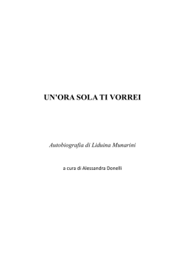 un`ora sola ti vorrei - Un sasso nello stagno