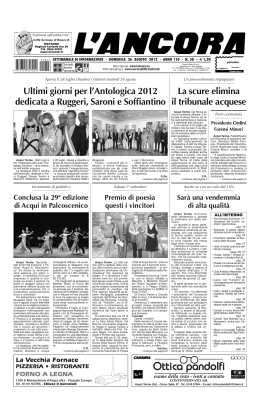 Numero 30 - L`ANCORA edicola