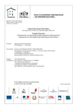 Piano sicurezza - Fondazione Montagna Sicura