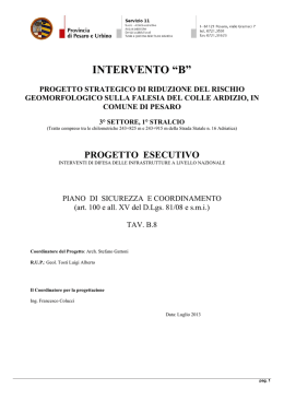 Tav B.8 Piano di Sicurezza - Provincia di Pesaro e Urbino