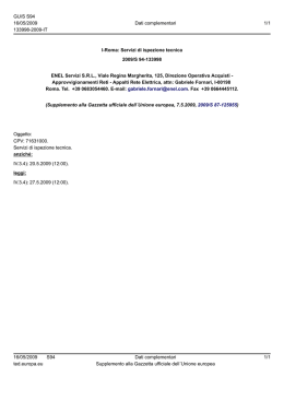 Service contract - Additional information