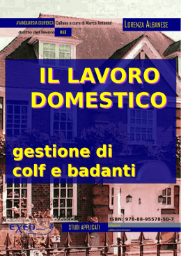 Il lavoro domestico. Gestione di colf e badanti