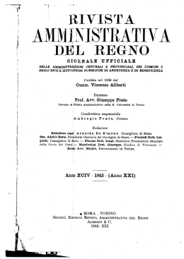 mmiмistrativ del regno - Rivista Amministrativa della Repubblica